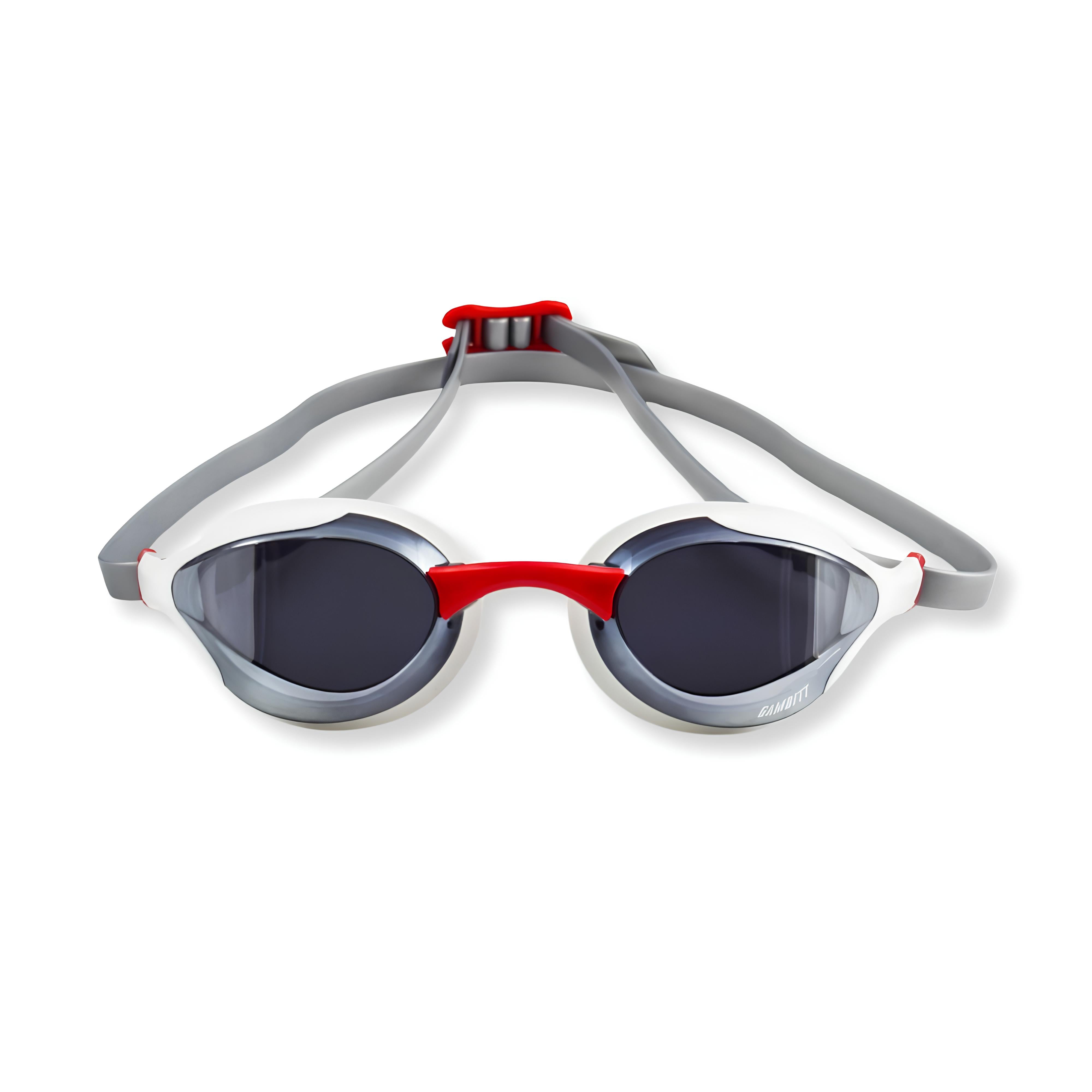 Gambitt Jet UV Swimming Googles (White/Red)