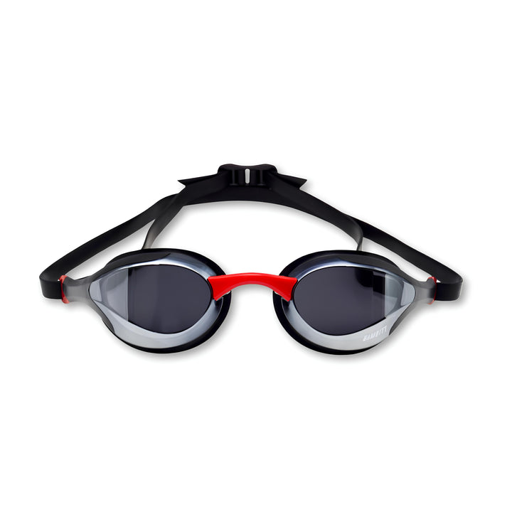 Gambitt Jet UV Swimming Googles (Black/Red)