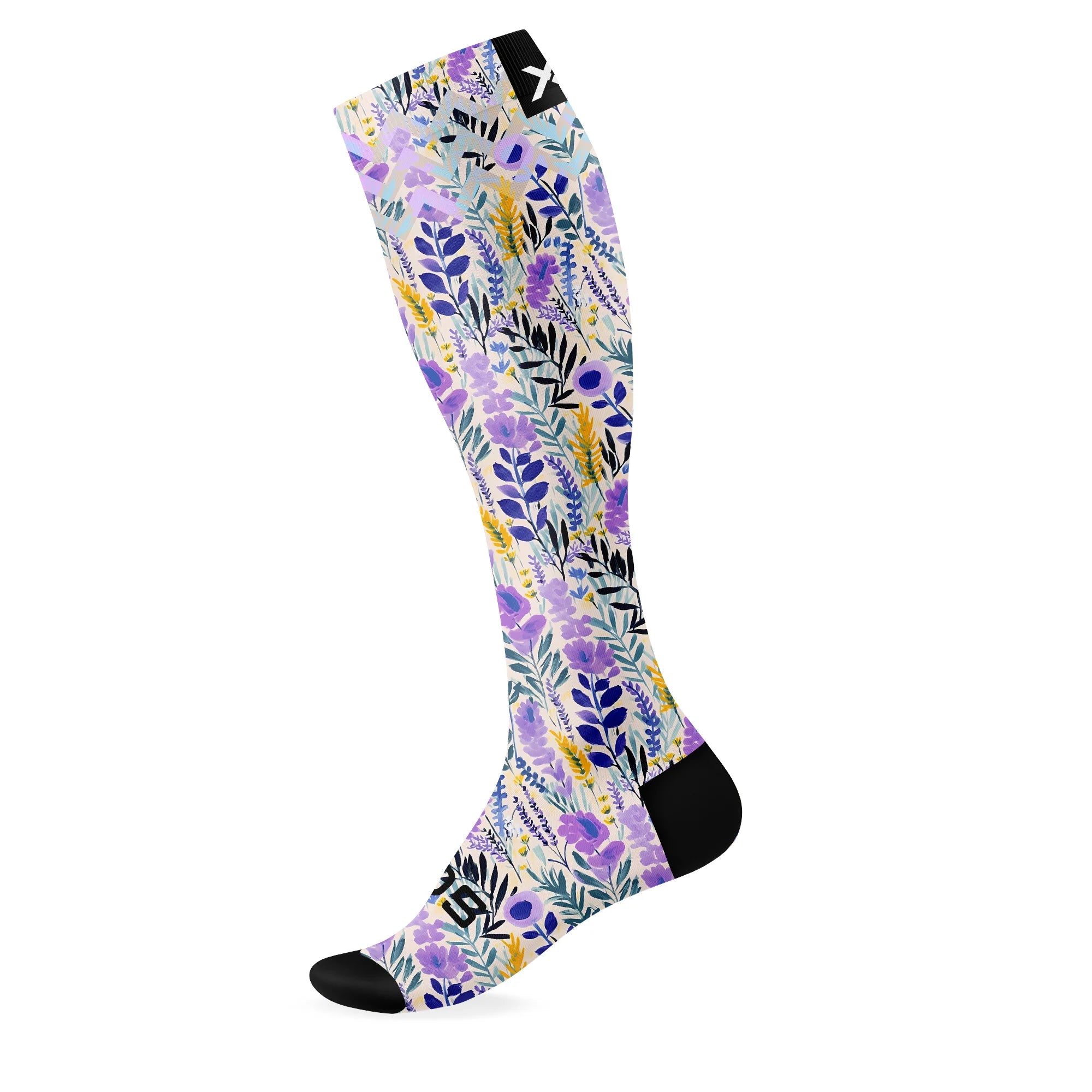 Sox Footwear Lavender Fields Equestrian Unisex Multi Sport Socks (Print)