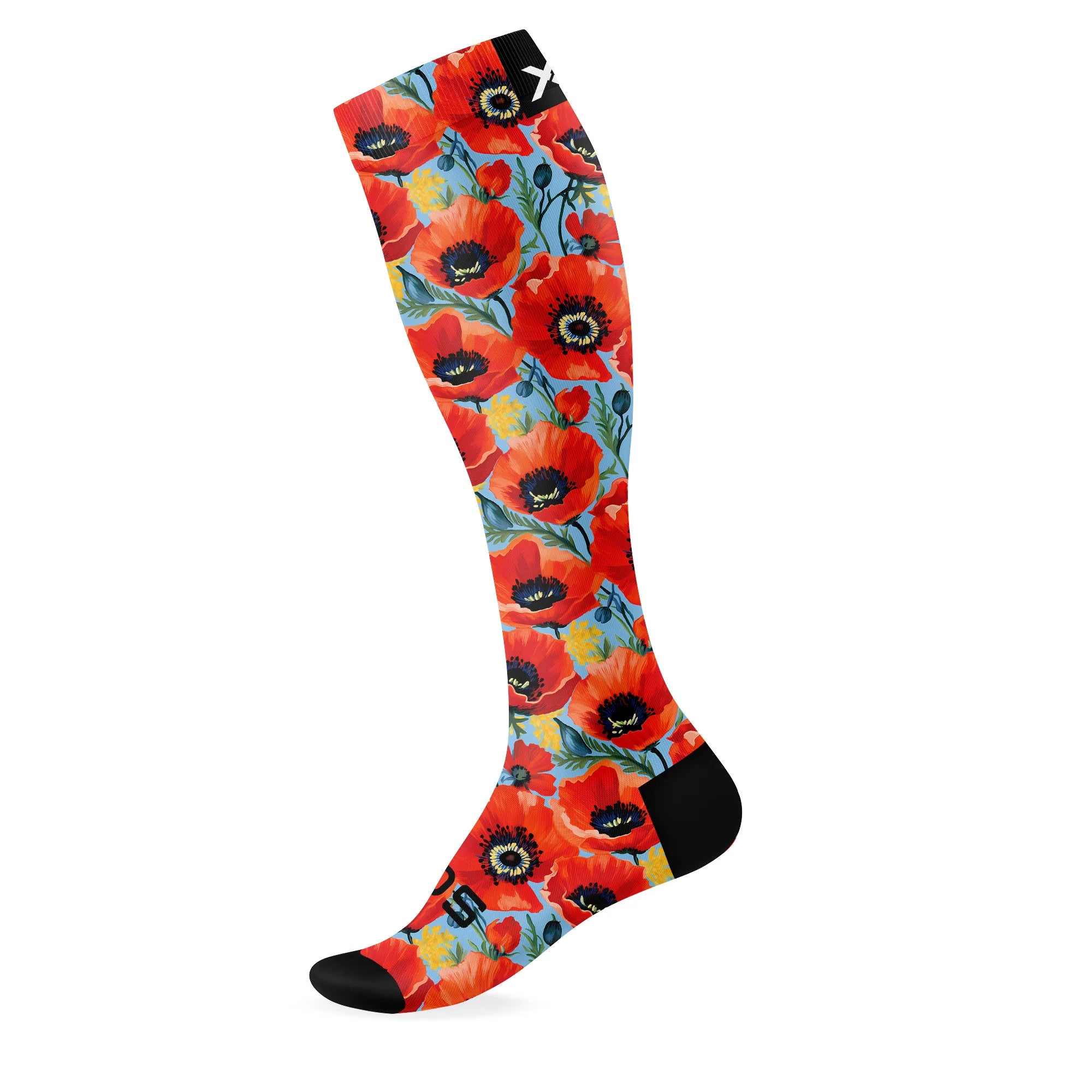 Sox Footwear Wild Poppy Equestrian Unisex Multi Sport Socks (Print)