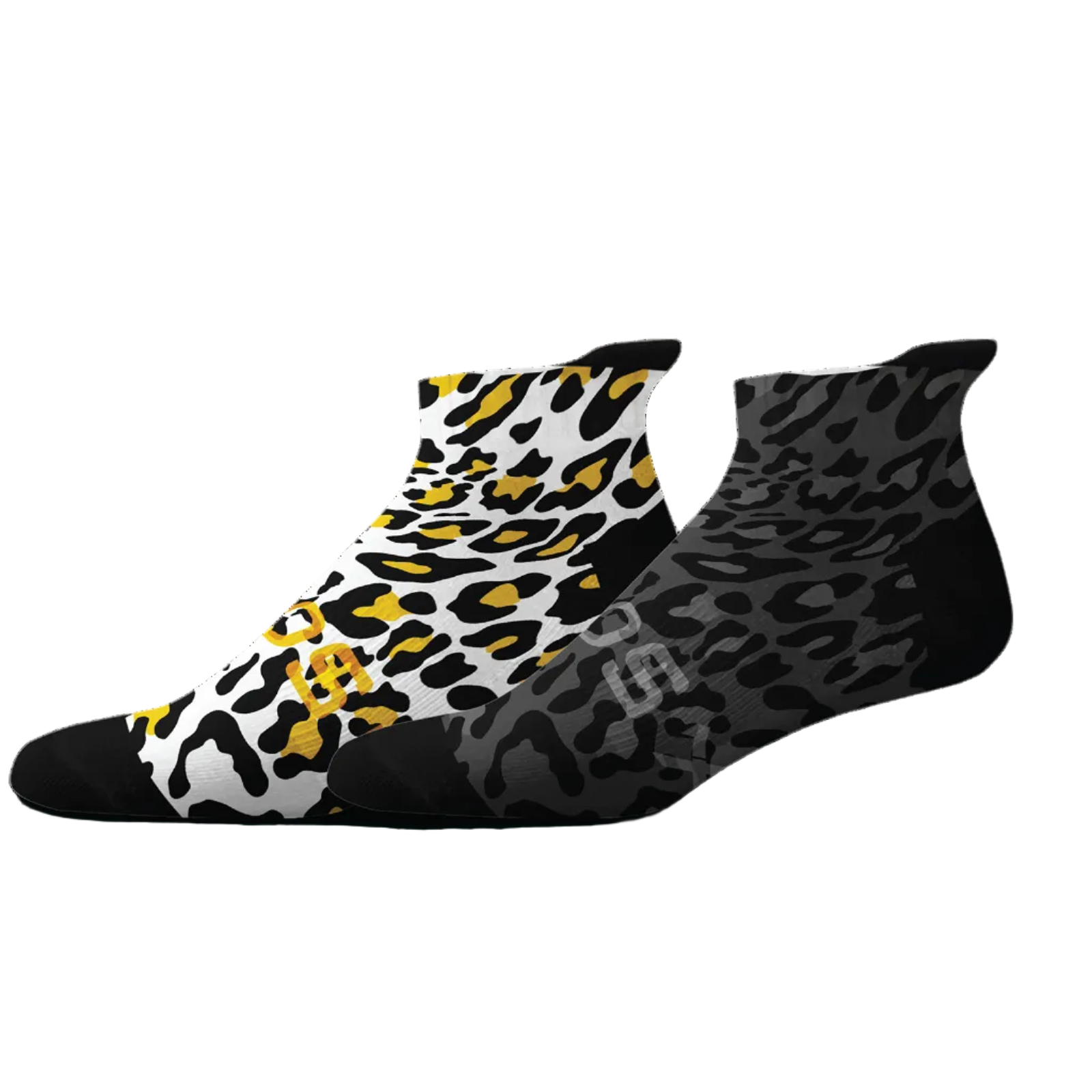 Sox Footwear Leopard Tab Unisex Multi Sport Socks - Pack of 2 (Print)