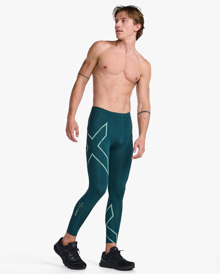 2XU Light Speed Compression Men's Cycling  Tights (Pine/Raft Reflective)