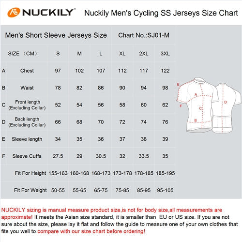 Nuckily MA032 Men's Cycling Jersey (Dark Grey)