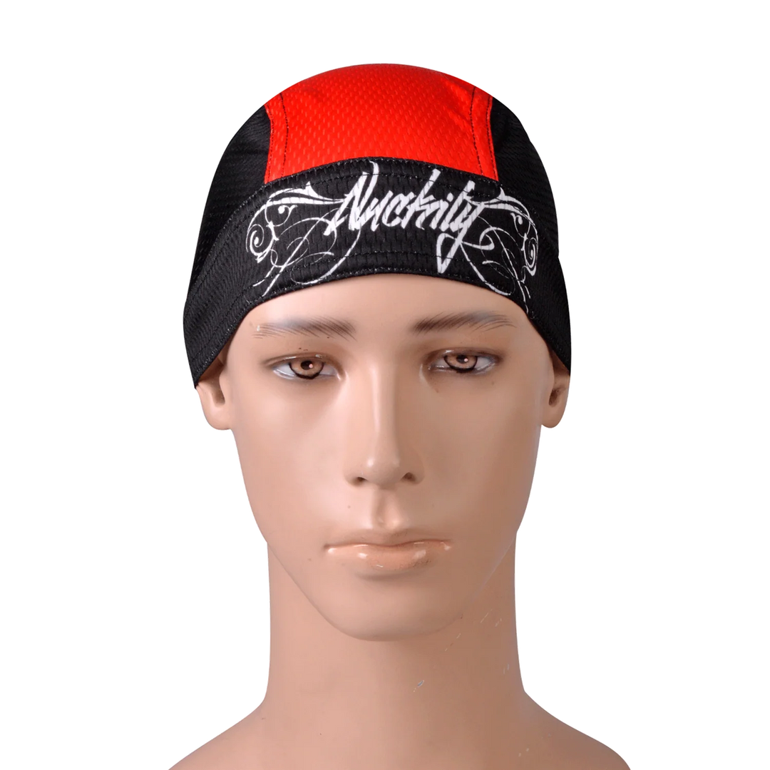 Nuckily PJ14 Printed Pirate Head Bandana (Red/Black)