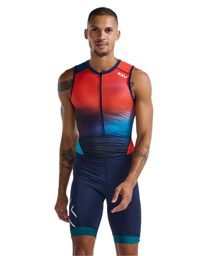 2XU MT6437D Core Men's Triathlon Suit (Poppy/Midnight)