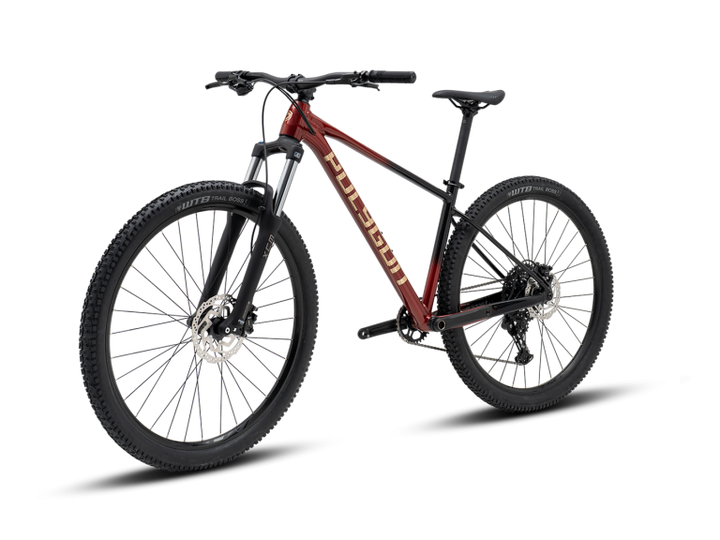 Polygon Xtrada 5 29 mountain bike, Red/Black, left front angle