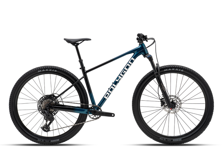 Polygon Xtrada 7 mountain bike in Blue/Black, right-side profile