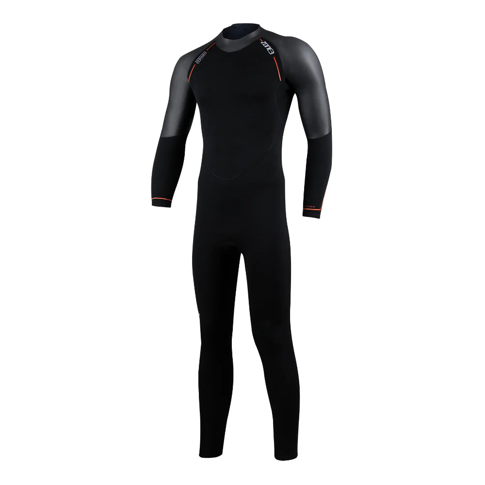 Zone 3 Active Flex Men's Wetsuit (Black/Orange)