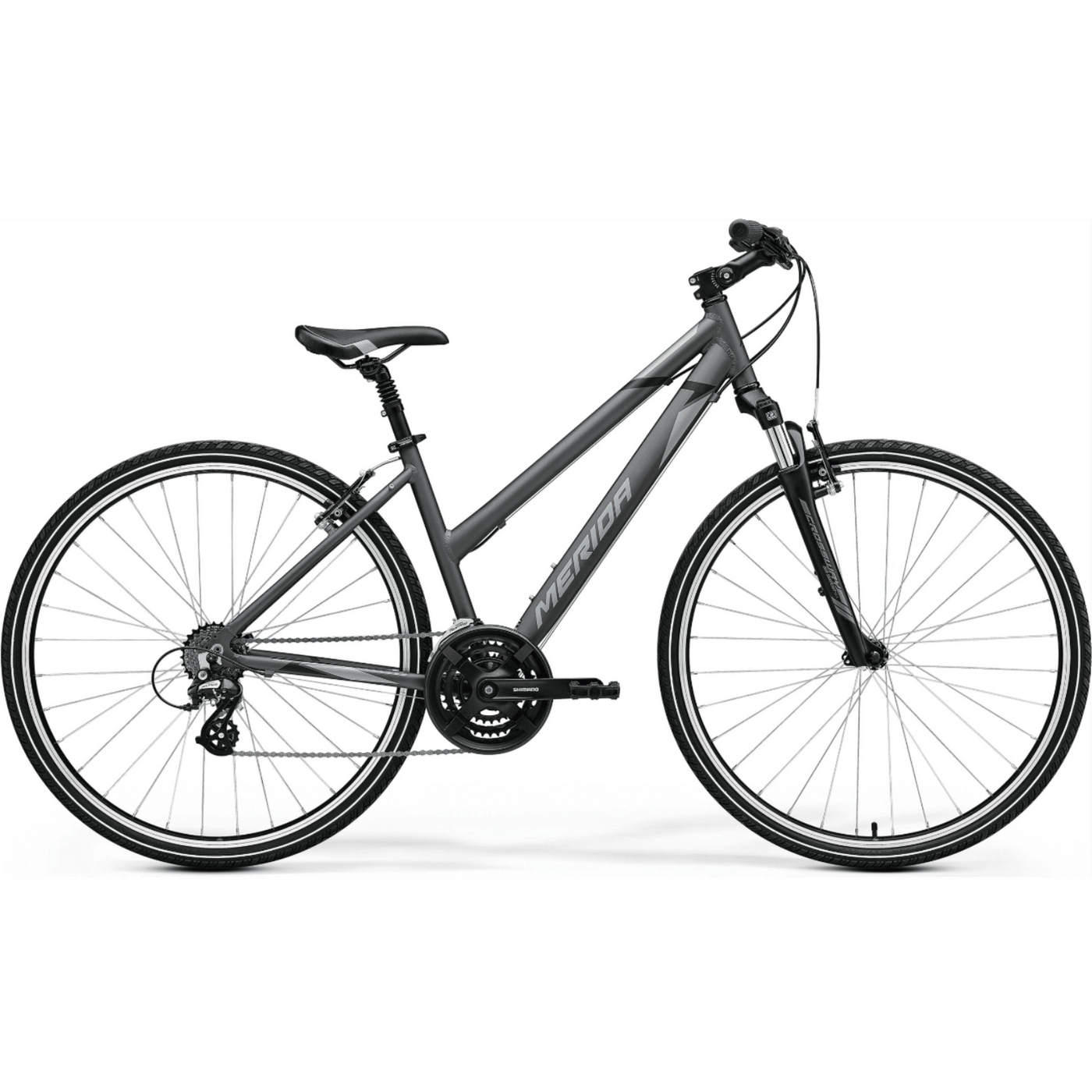 Merida Crossway 10-V Womens's Bike (Dark Silver/Grey/Black)