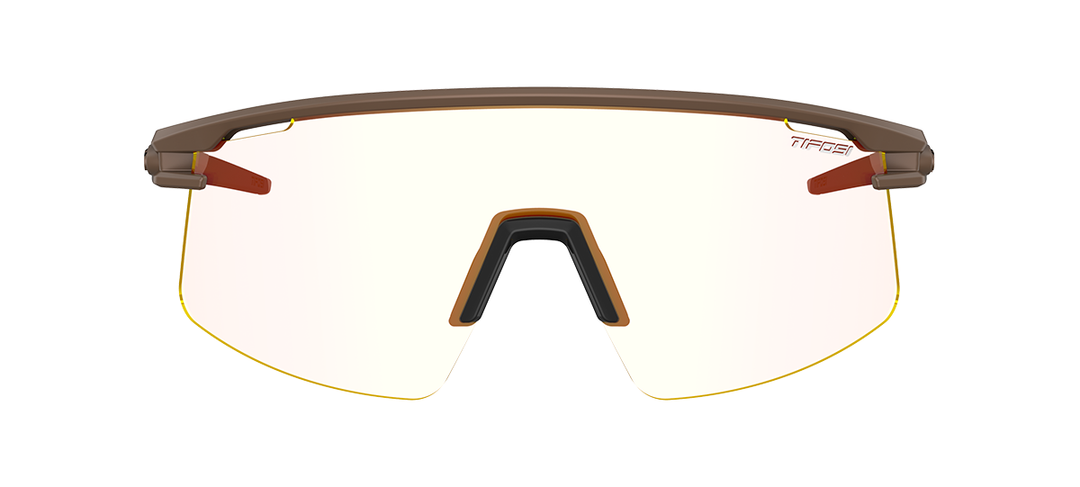 Tifosi Moab Lite sunglasses, Matte Bronze frame with Clarion Red Fototec photochromic lens - front view