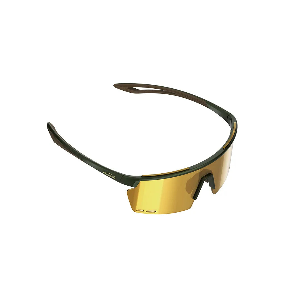 Magicshine Rouler Coated Photochromic Sports Sunglasses (Green/Brown)