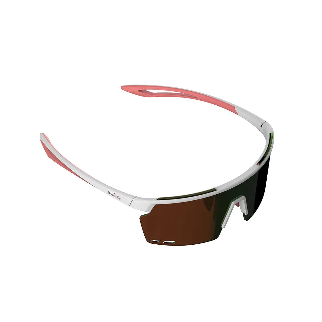 Magicshine Rouler Classic Sports Sunglasses (White/Pink)