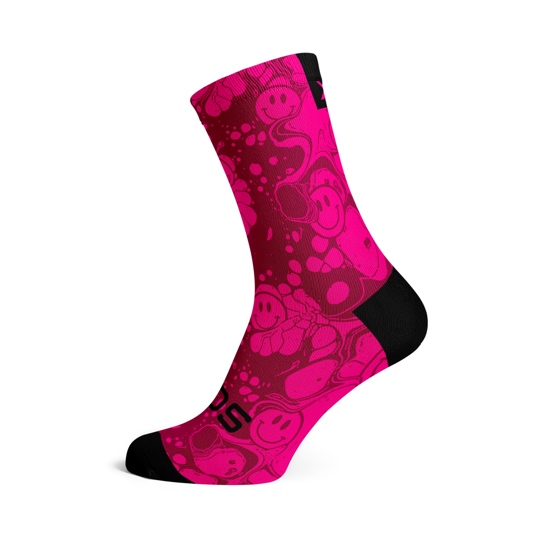 Sox Footwear Neon Slide Pink Unisex Multi Sport Socks (Print)