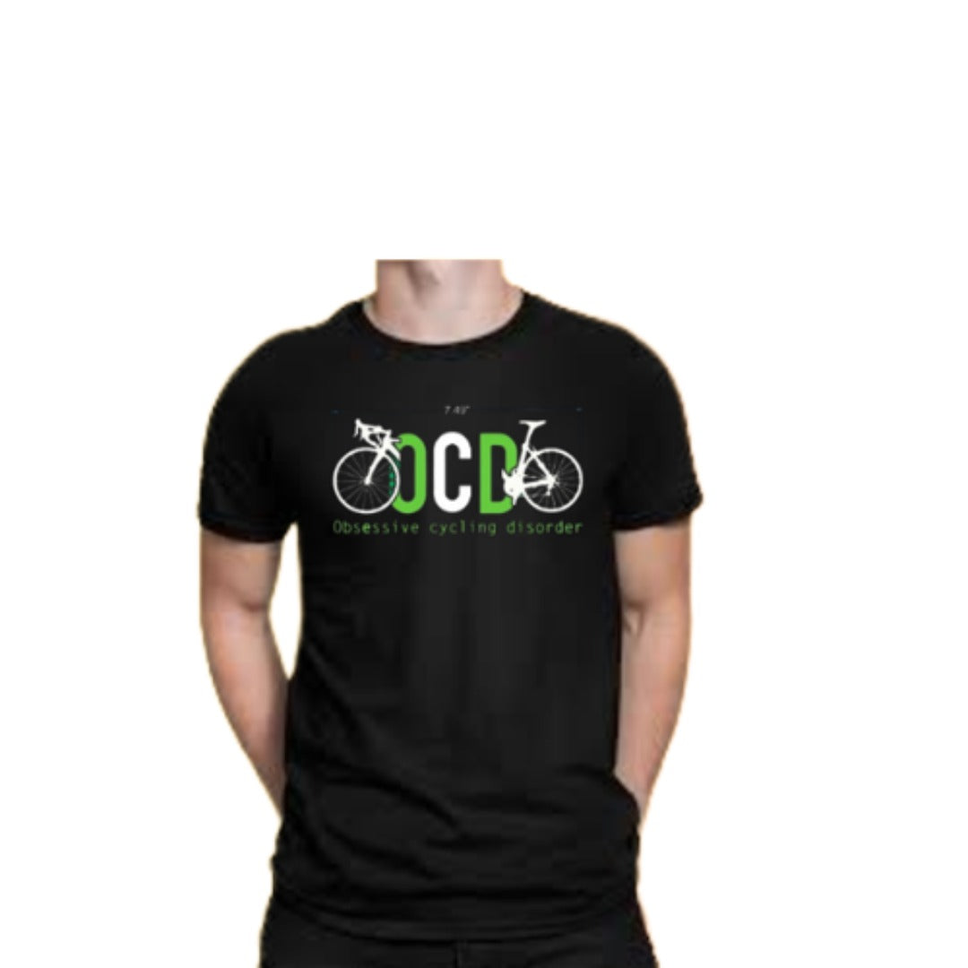 Nuckily Obsessive Cycling Disorder Men's Cycling T-Shirt (Black)