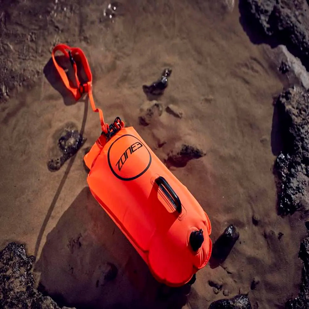 Zone 3 Swim Safety Buoy/Dry Bag (Hi-Vis-Orange)