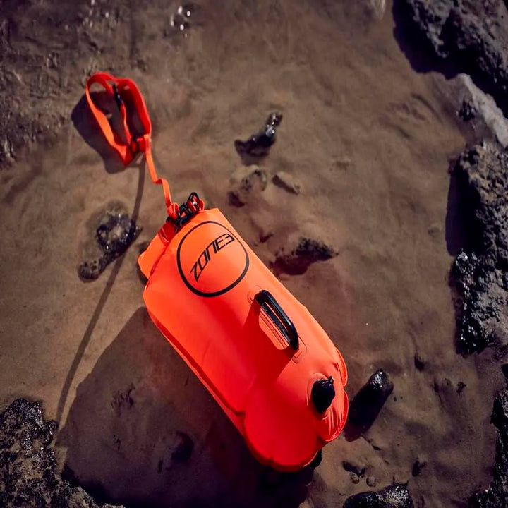 Zone 3 Swim Safety Buoy/Dry Bag (Hi-Vis-Orange)