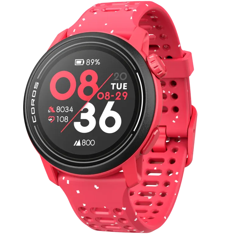 Coros Pace 3 Silicone Smart Watch (Red)