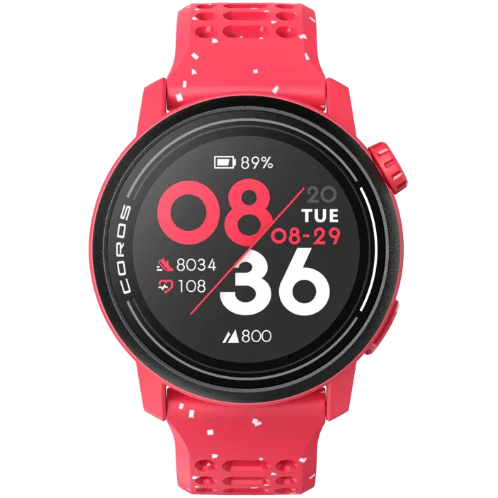 Coros Pace 3 Silicone Smart Watch (Red)