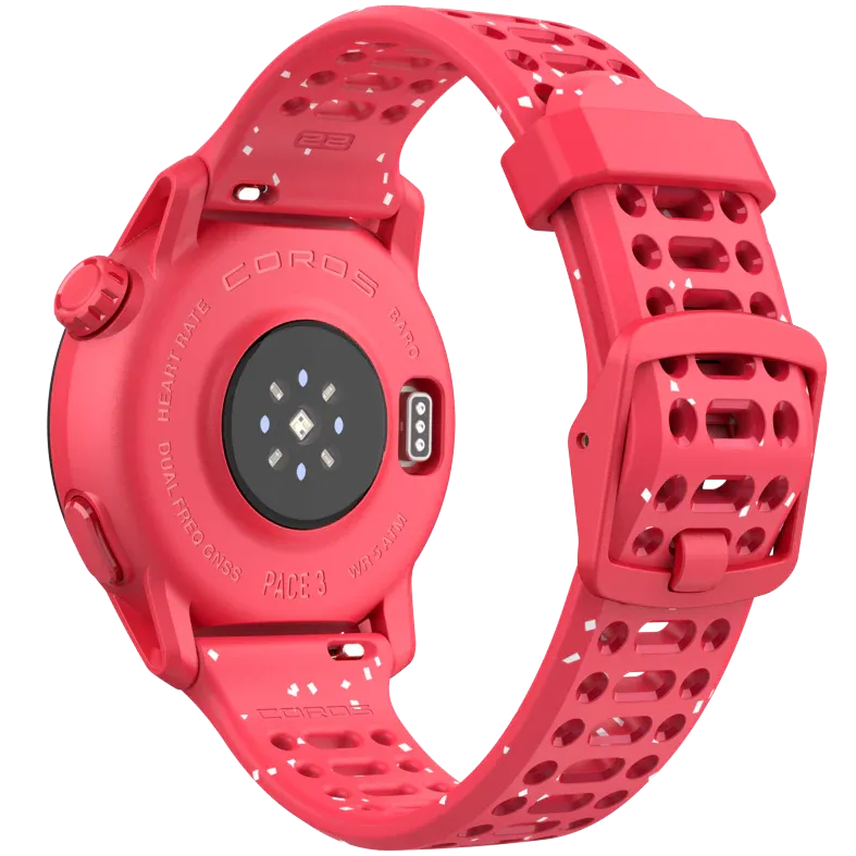 Coros Pace 3 Silicone Smart Watch (Red)