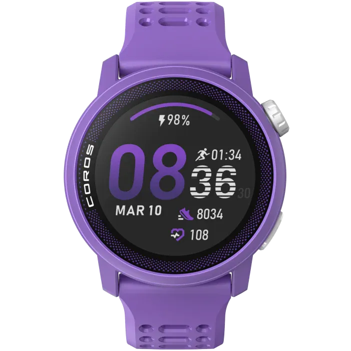 Coros Pace 3 Silicone Smart Watch (Violet)