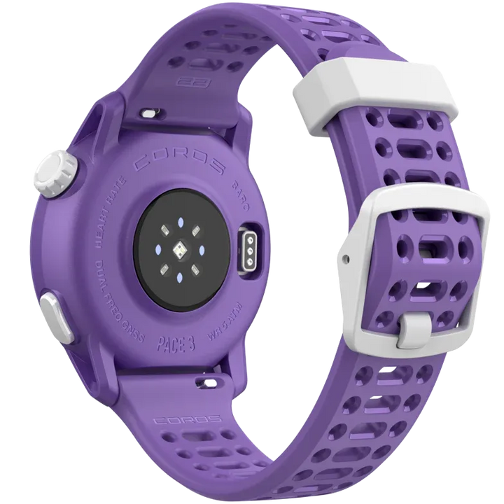 Coros Pace 3 Silicone Smart Watch (Violet)