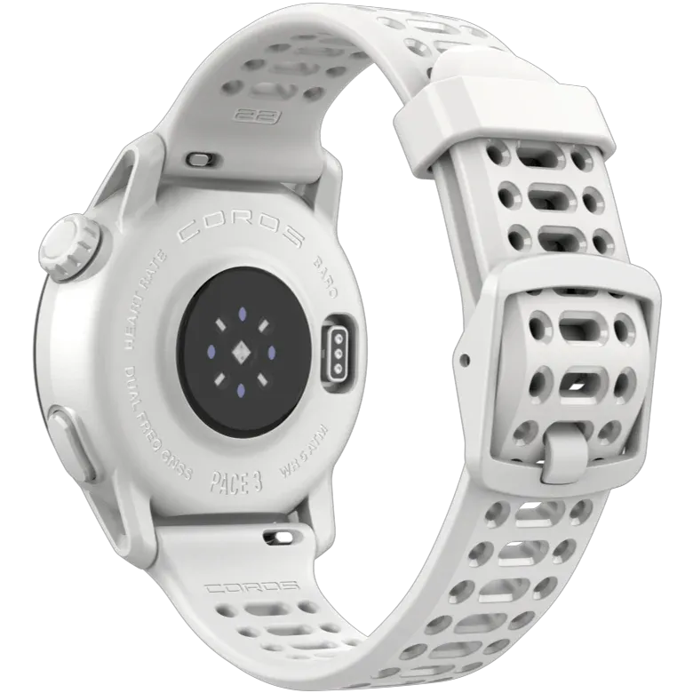 Coros Pace 3 Silicone Smart Watch (White)