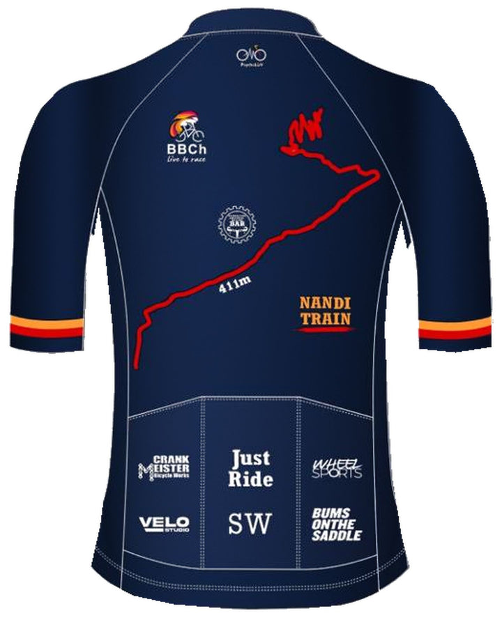 SpokesWomen Just Ride Community Unisex Cycling Jersey (Navy Blue)