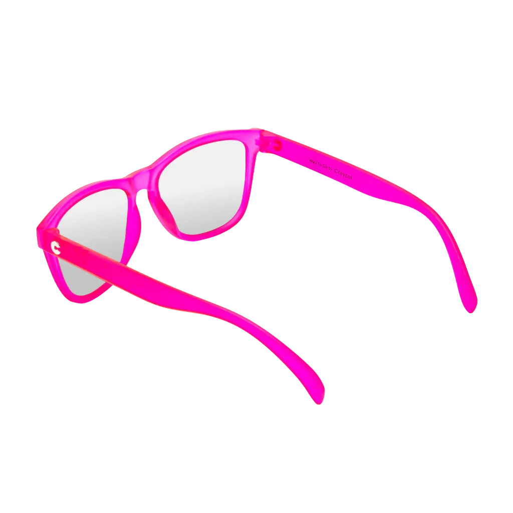 Craycol Pink Party Sunglasses (Icy White Reflective/Transparent Pink)