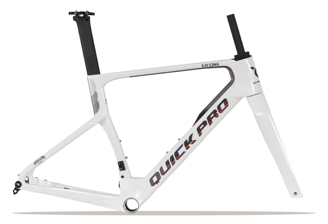 Quick Pro ER:ONE aero road frameset in Starlight White colorway