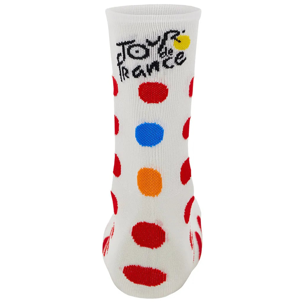 Santini Tour De France Kom Unisex Cycling Socks (Polka Dots)