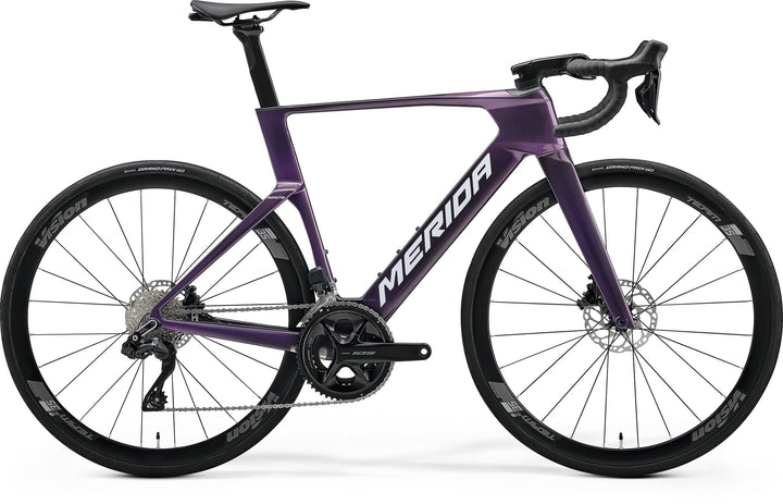Merida Reacto 5000 carbon aero road bike in Purple/White