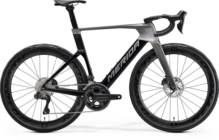 Merida Reacto 8000 carbon aero road bike in Slate Grey/Black Grey