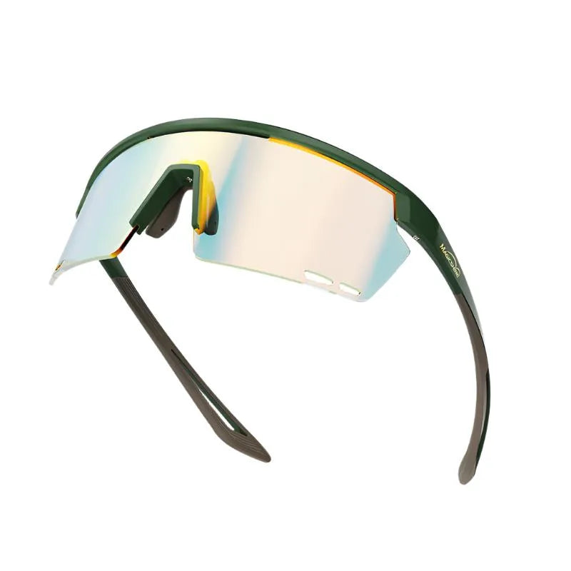 Magicshine Rouler Coated Photochromic Sports Sunglasses (Green/Brown)