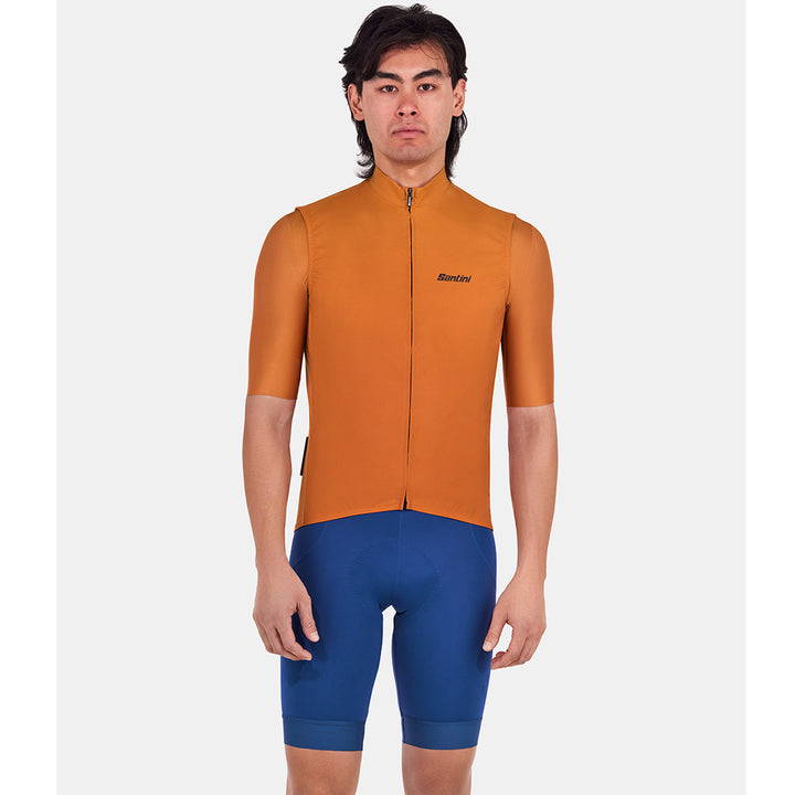 Santini Ready To Ride Unisex Wind Cycling Vest (Rust)