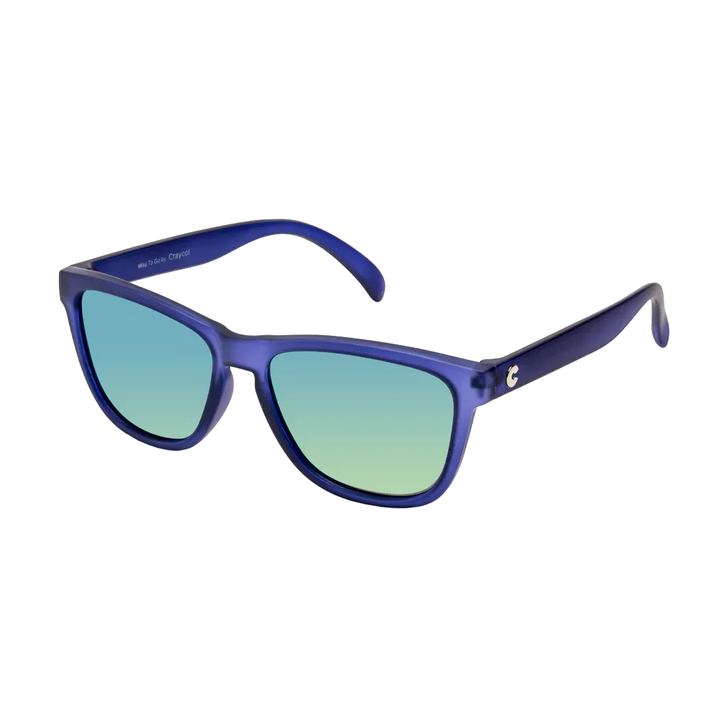 Craycol Ravy Navy Sunglasses (Golden Reflective/Transparent Blue)