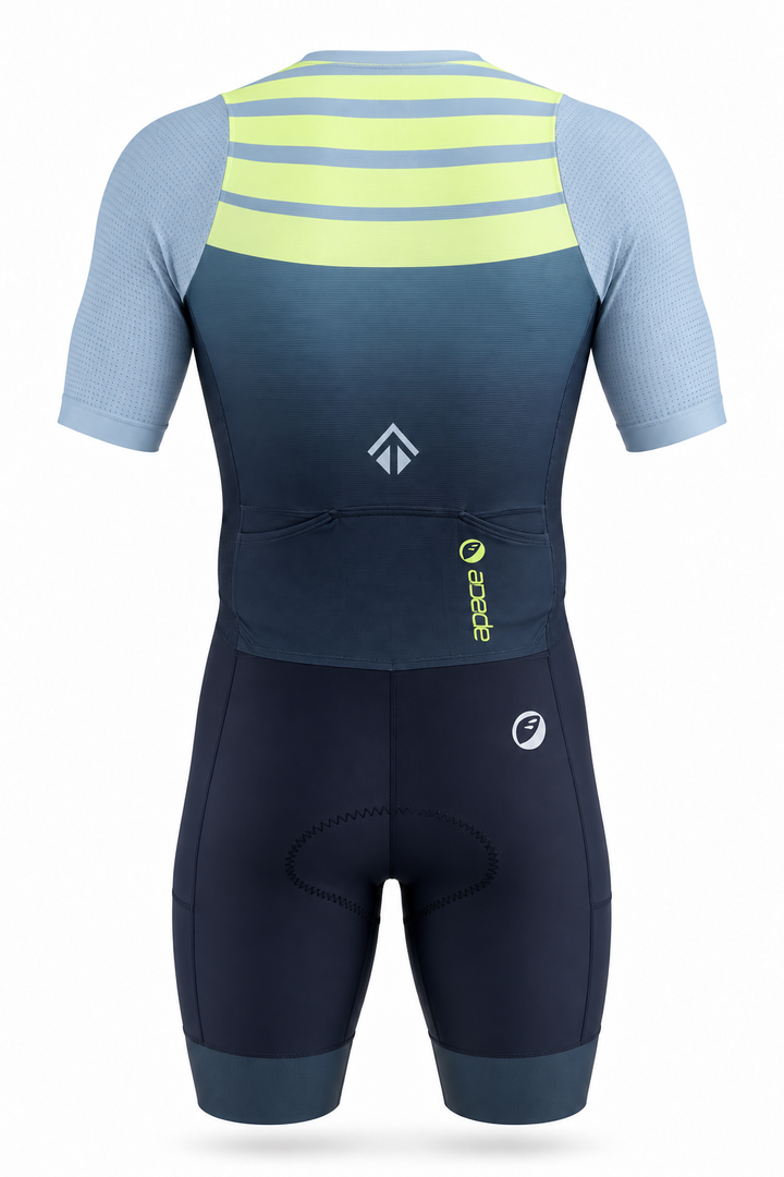 Apace Butterfly Volt Unibody Trisuit (Men's) (Frostline) - rear view