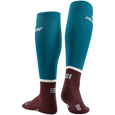 CEP The Run Compression Tall 4.0 Men's Cycling Socks (Petrol/Dark Red)