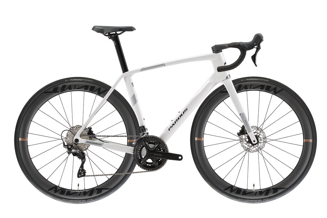 Pardus Super Sport Gen 2 105 12S carbon road bike in Cloud White