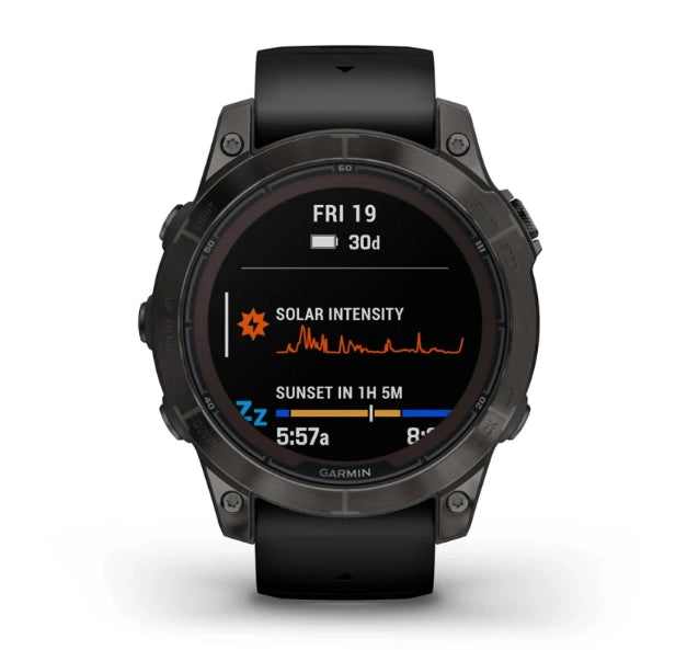 Garmin Fenix 7 Pro Sapphire Solar Edition Smart Watch (Carbon Gray DLC Titanium w/ Black Band)