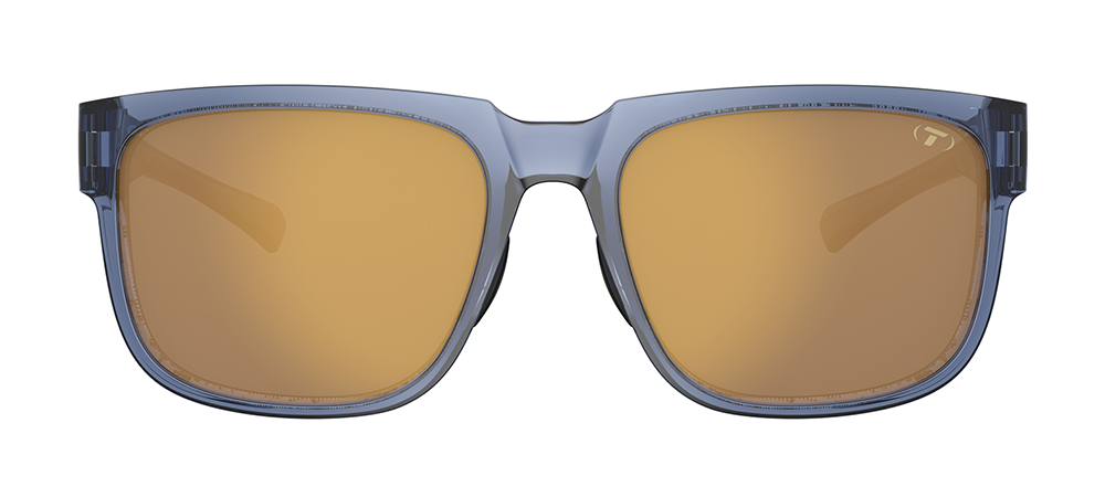 Tifosi Shumo sunglasses, Crystal Denim frame with Gold Mirror lens - front view
