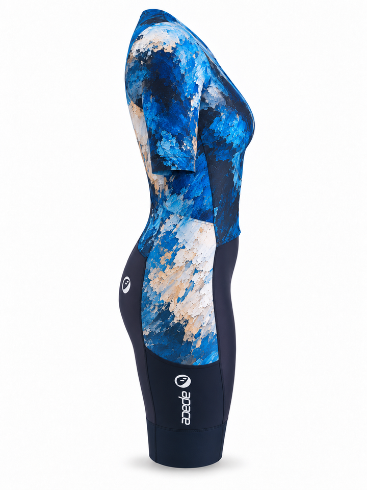 Apace Butterfly Volt Unibody Trisuit (Women's) (Coral) - side profile