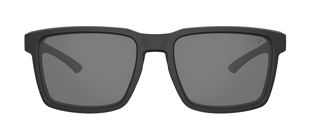 Tifosi Sylo sunglasses, Blackout frame with Smoke polarized lens - front view