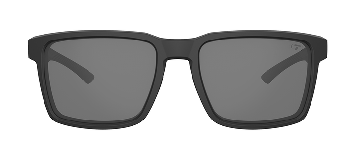 Tifosi Sylo sunglasses, Blackout frame with Smoke polarized lens - front view
