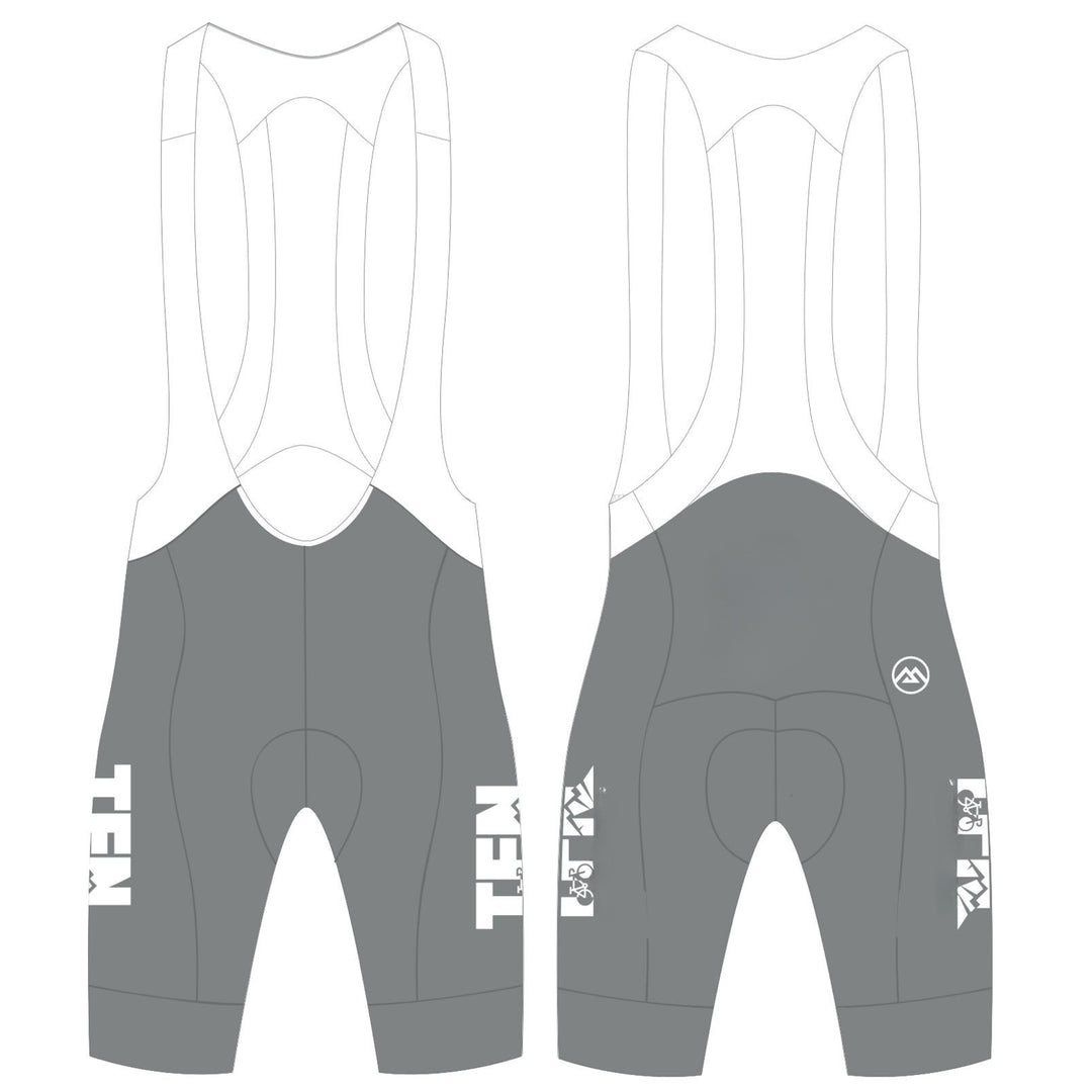 Monton X Tour of Nilgiris Limited Edition women's cycling bibshorts, Grey, back view