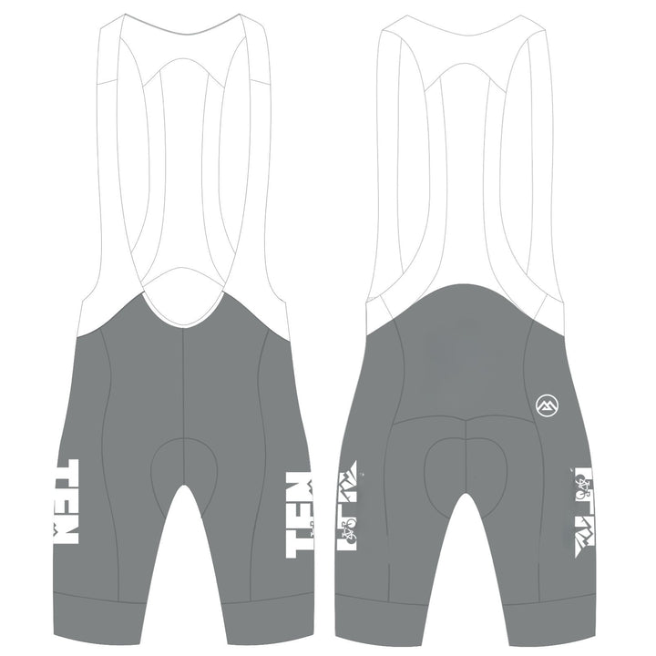 Monton X Tour of Nilgiris Limited Edition women's cycling bibshorts, Grey, back view