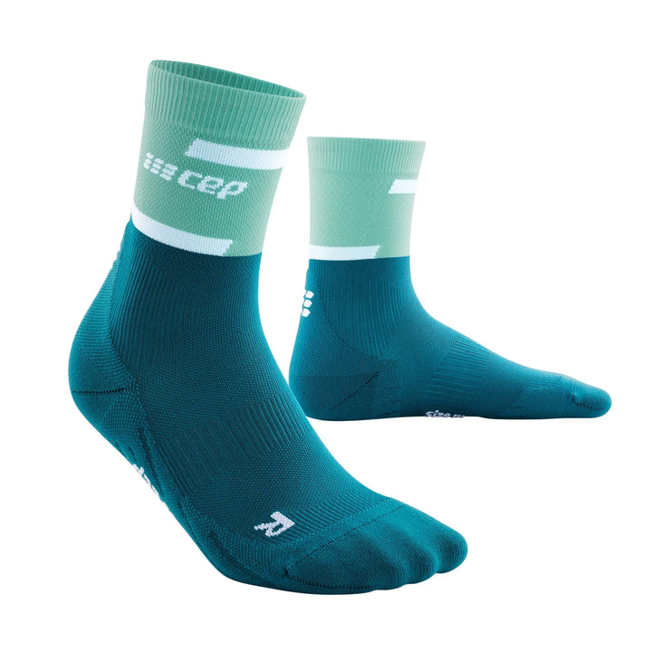 CEP Compression The Run Mid Cut 4.0 Women's Compression Socks (Ocean/Petrol)