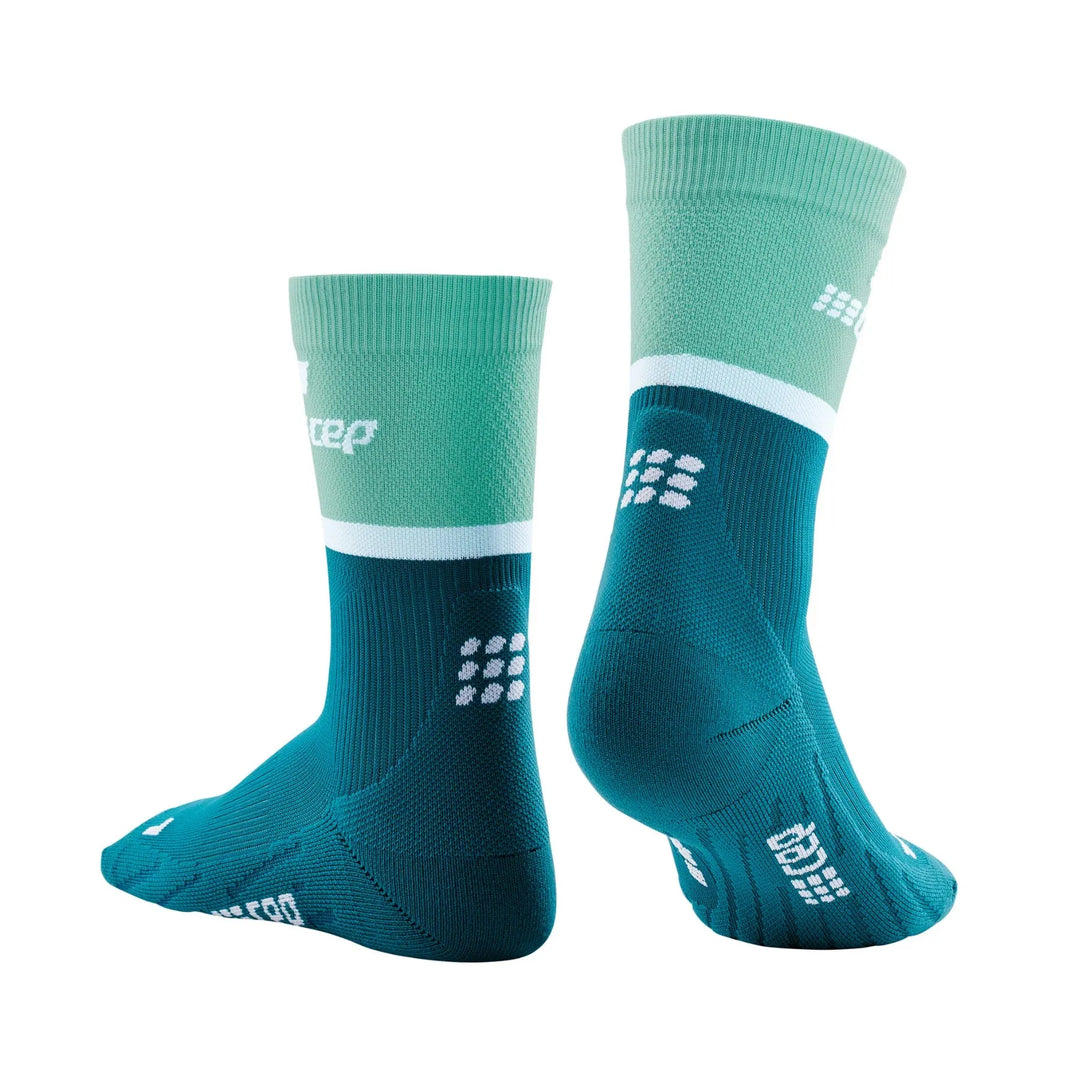 CEP Compression The Run Mid Cut 4.0 Women's Compression Socks (Ocean/Petrol)