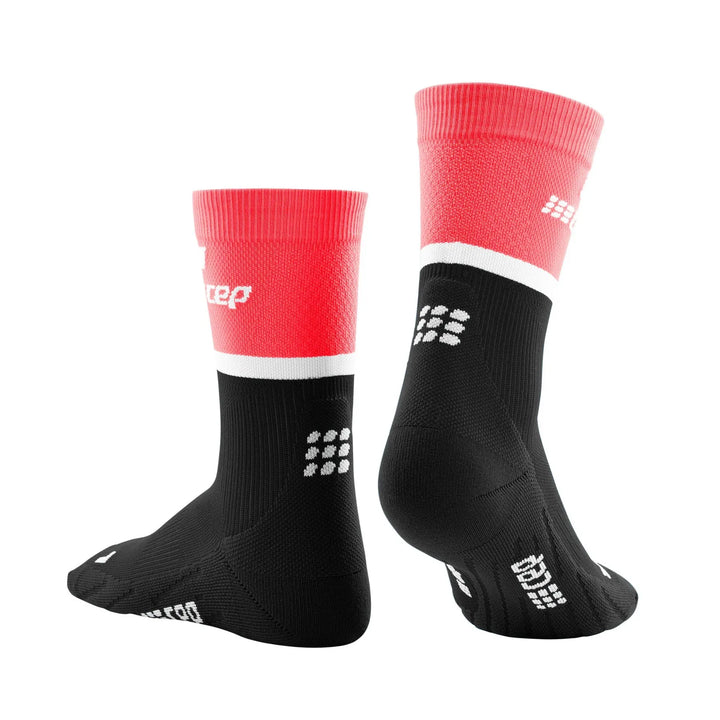 CEP Compression The Run Mid Cut 4.0 Women's Compression Socks (Pink/Black)