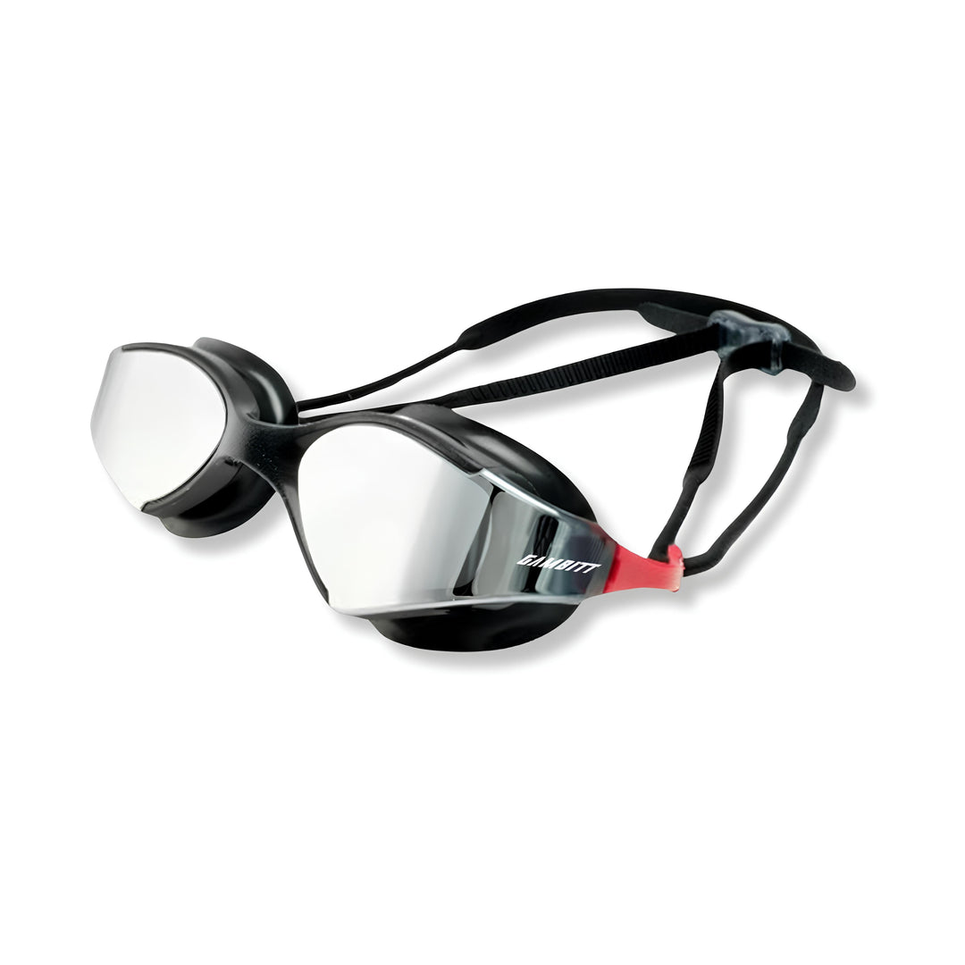 Gambitt Tide Surfer UV Swimming Googles (Black/Red)