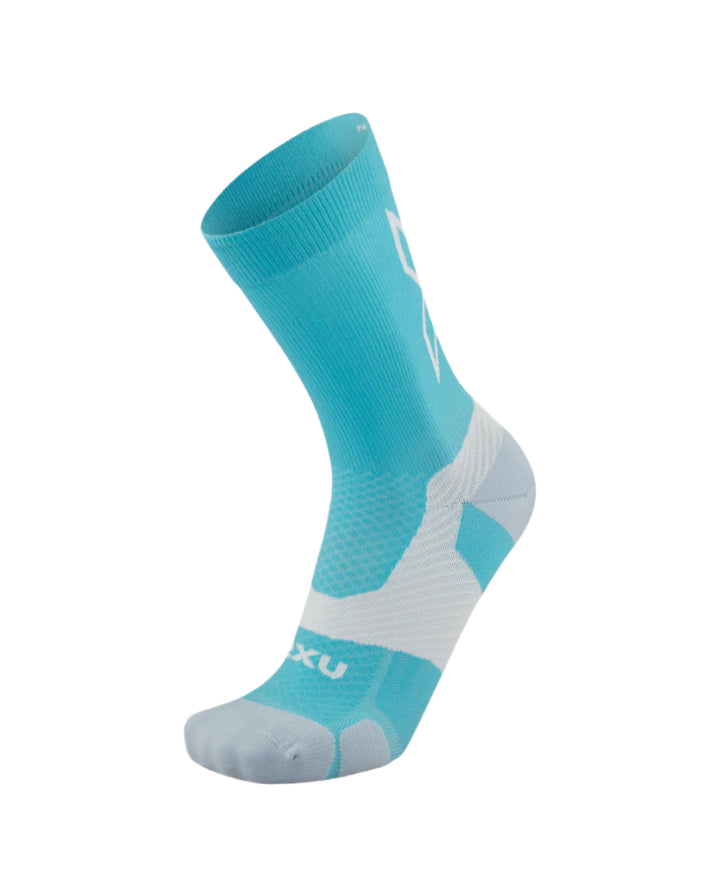 2XU UA7005E Vectr Light Cushion Crew Running Socks (Moonstone/Black)